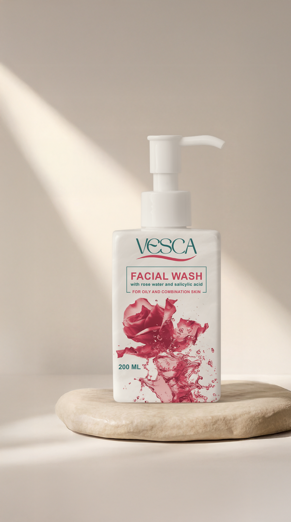 غسول الوجه فيسكا بماء الورد وحمض الساليسيليك 200مل